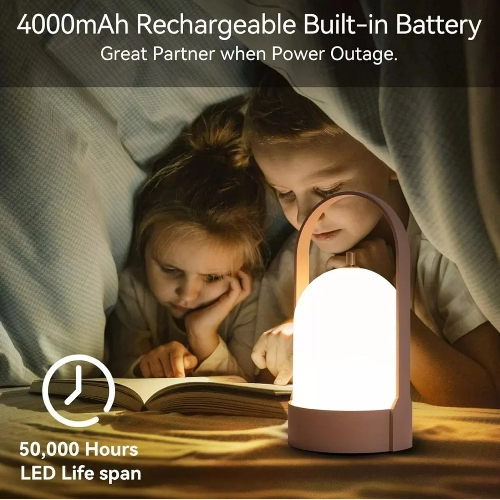 Tubicen Portable Table Lamp, Cordless Rechargeable LED Table Lamps for Home, ...